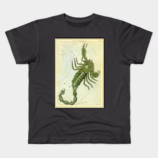 Scorpio the Scorpion, from Urania's Mirror, Vintage Signs of the Zodiac Kids T-Shirt